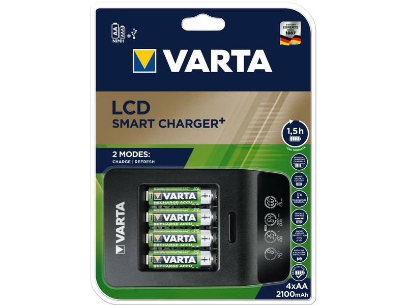 Varta Ladegerät LCD Smart Charger+ inkl. 4xAA 2 Varta Ladegerät LCD Smart Charger+ inkl. 4xAA – Bild 2