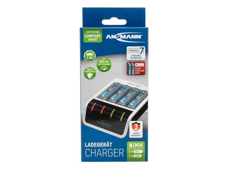Ansmann Ladegerät Comfort Smart+ 4x AA 2100 mAh 11 Ansmann Ladegerät Comfort Smart+ 4x AA 2100 mAh – Bild 11