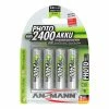Ansmann Akku 4x AA 2400 mAh für Digitalkameras, Blitzgeräte, usw.